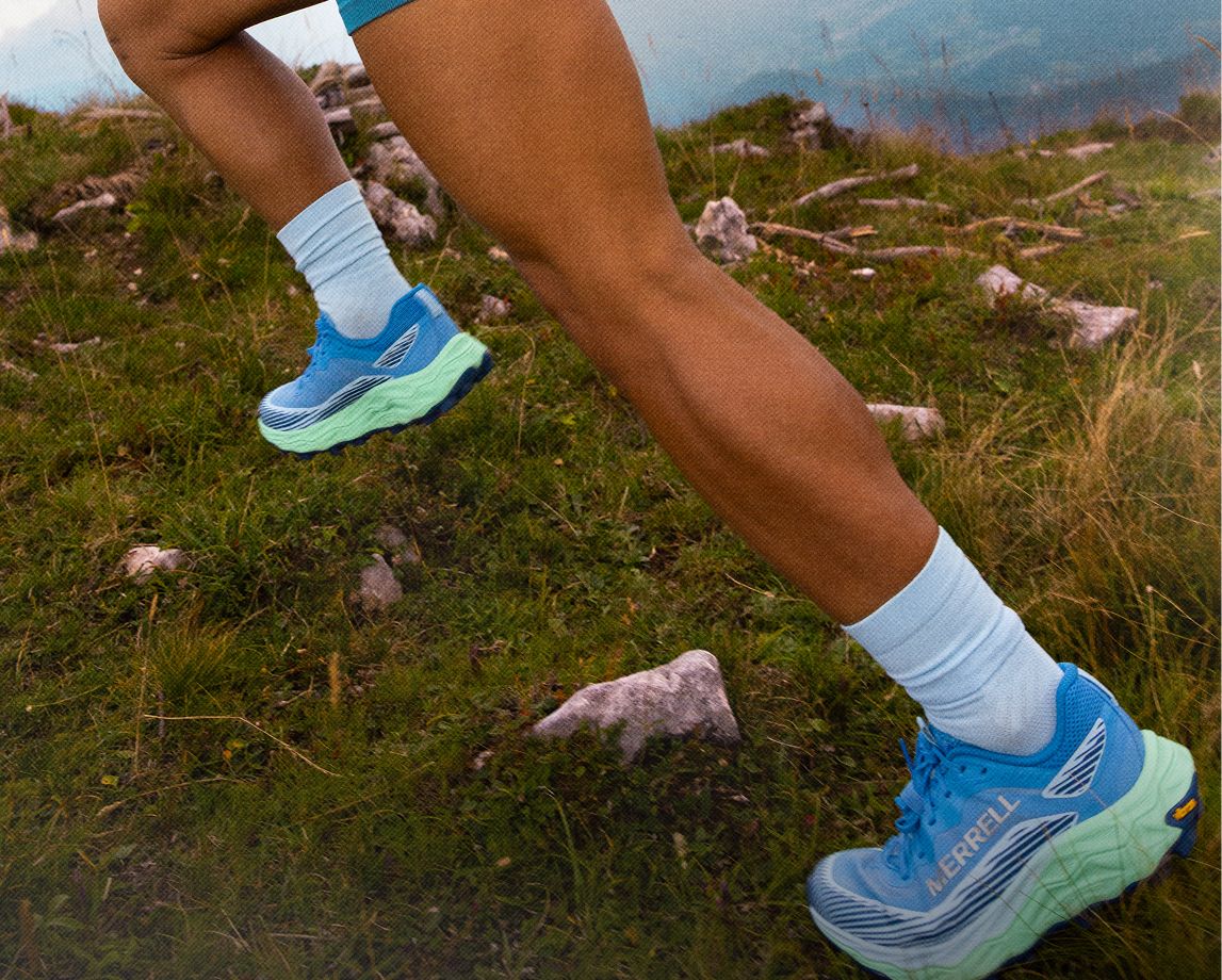 Running over hills.